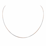 Load image into Gallery viewer, Two-Tone Minimal Wire Necklace in Silver