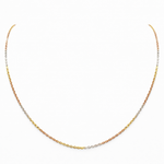 Load image into Gallery viewer, Tri-Tone Classic Link Chain Necklace in Silver