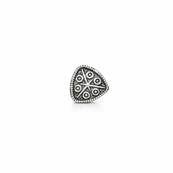 Oxidized Silver Tribal Nose Pin