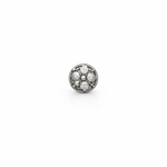 Load image into Gallery viewer, Silver Floral Stone Nose Pin