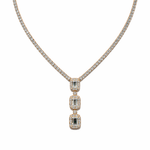 Load image into Gallery viewer, Gold Polished Silver Drop Pendant Necklace