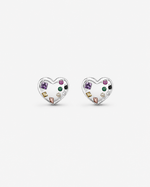 Load image into Gallery viewer, Confetti Heart Stud Earrings