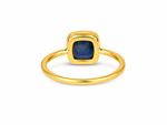 Load image into Gallery viewer, Royal Blue Sapphire Bezel Ring