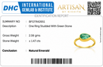 Load image into Gallery viewer, Golden Pear-Cut Emerald Solitaire Ring