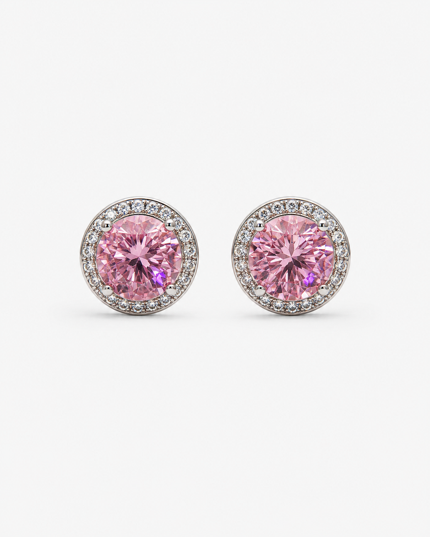 Blush Halo Stud Earrings