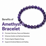 Load image into Gallery viewer, Amethyst Round Bead Bracelet