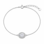 Load image into Gallery viewer, Crystal Aura Silver Bracelet