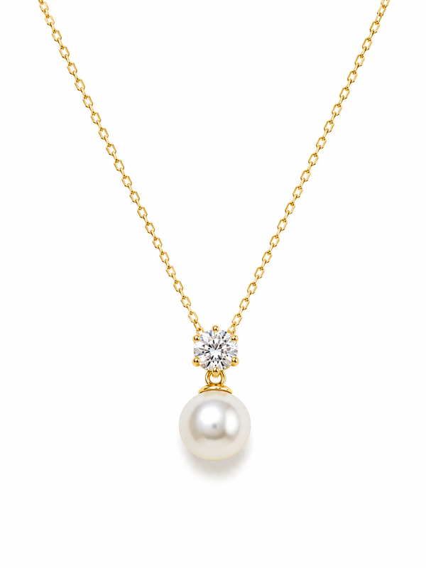 Pearl Solitaire Drop Necklace