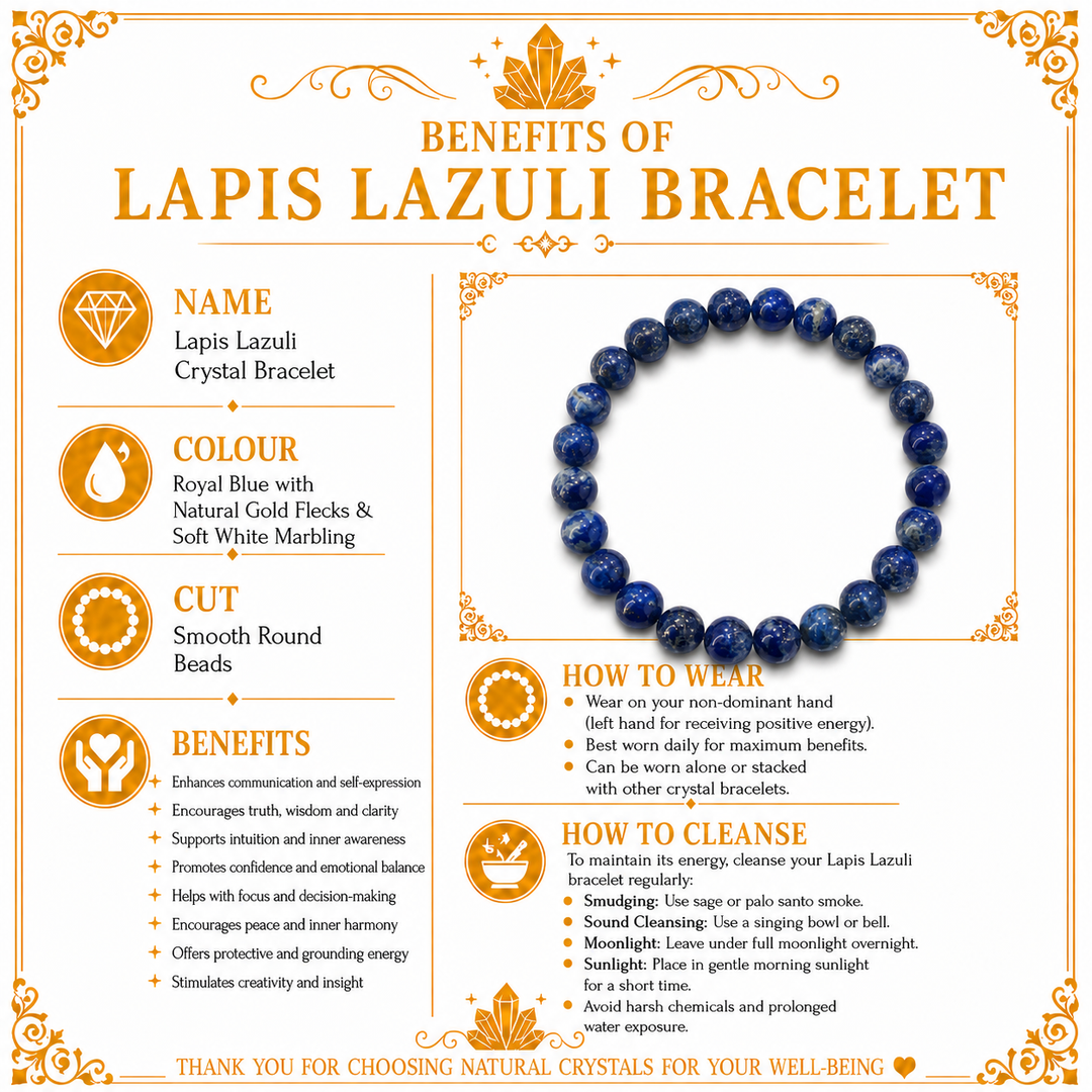 Lapis Lazuli Crystal Bracelet