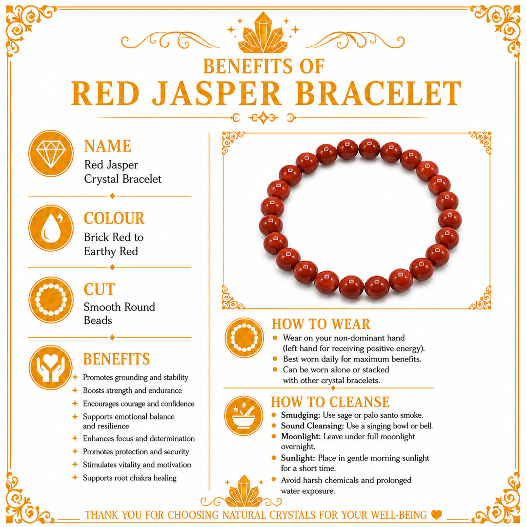 Red Jasper Crystal Bracelet