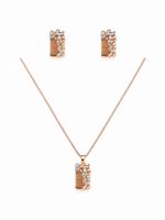 Load image into Gallery viewer, Rose Gold Sparkling Bar Sterling Silver Necklace