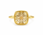 Load image into Gallery viewer, Carved Cushion Citrine Statement Ring