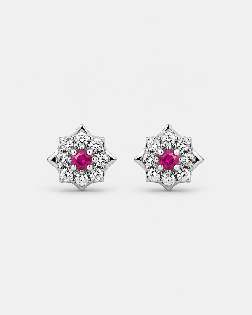 Pink Starburst Studs