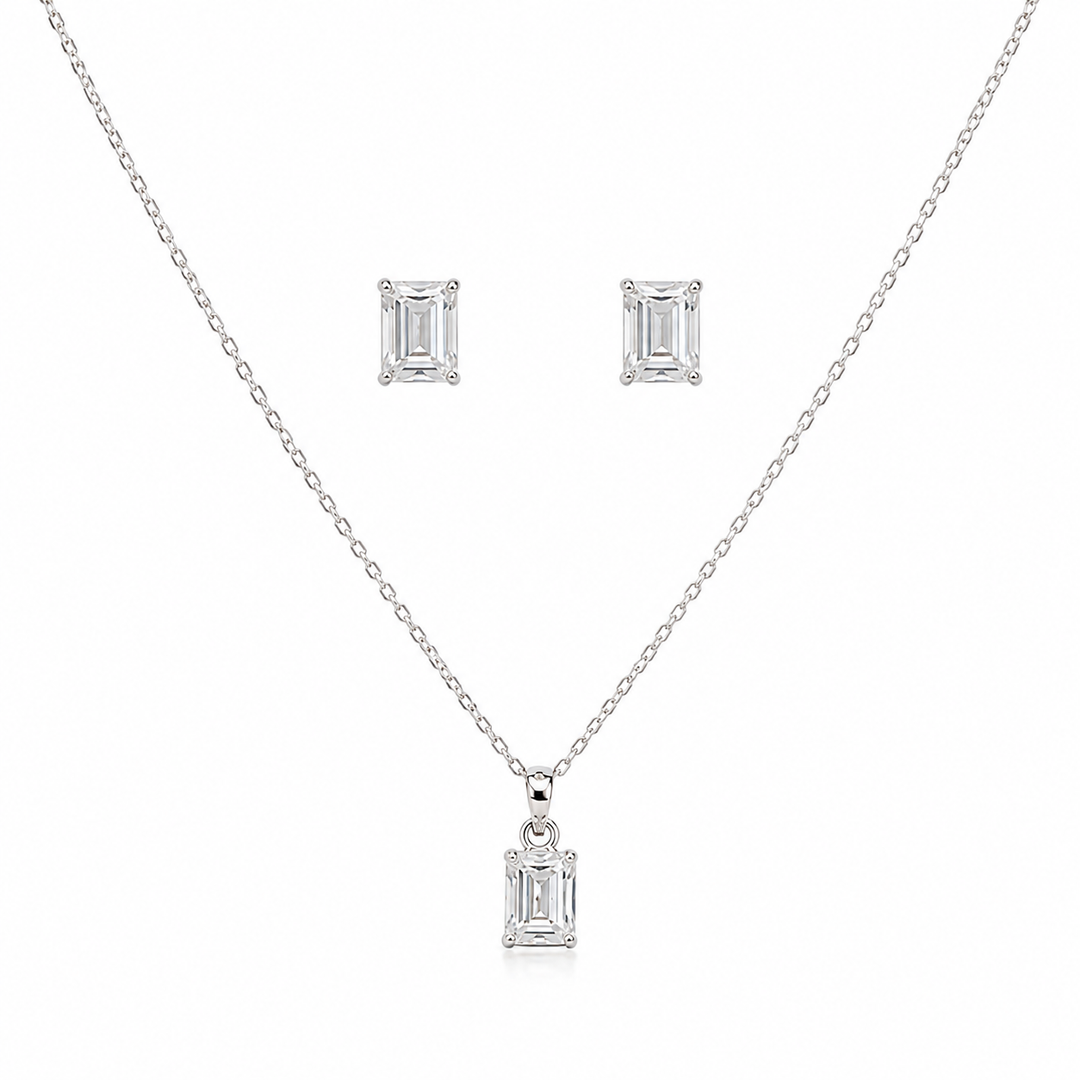 Solitaire Sterling Silver Necklace