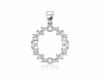 Load image into Gallery viewer, Radiant Circular Baguette Zircon Pendant