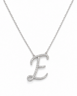 Load image into Gallery viewer, Crystal Initial E Necklace