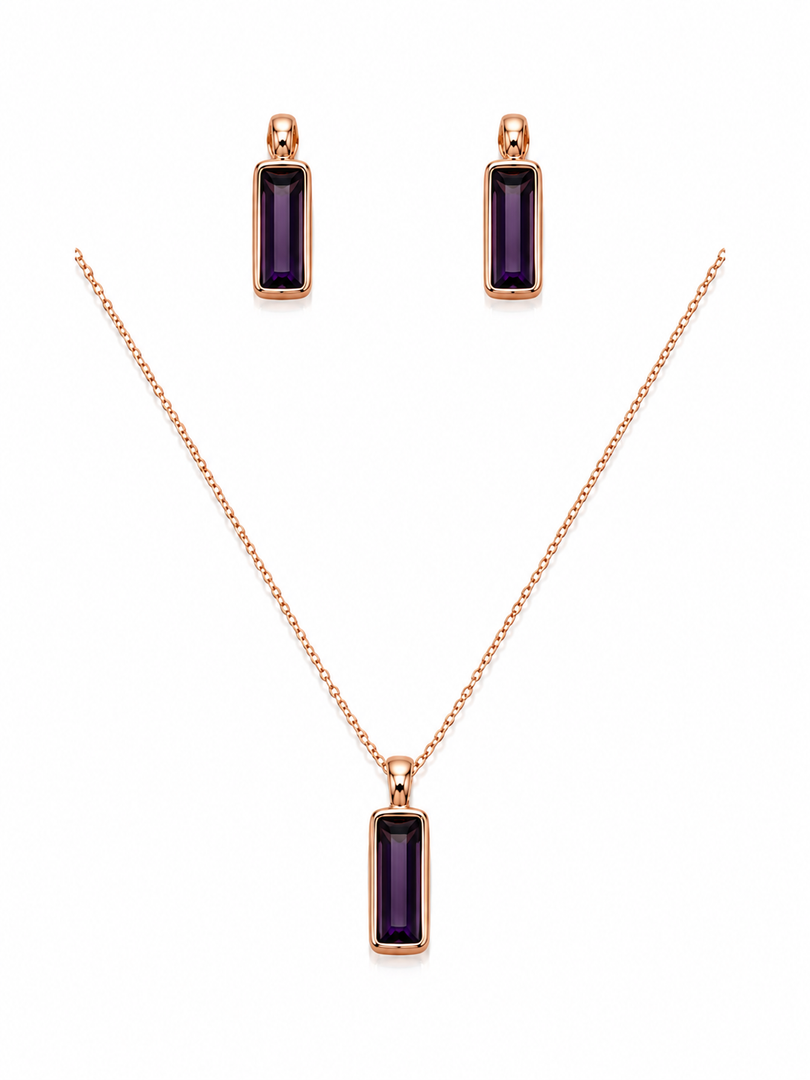 Bar Rose Gold Sterling Silver Necklace