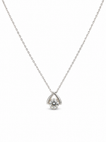 Load image into Gallery viewer, Wishbone Solitaire Necklace