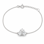 Load image into Gallery viewer, Twin Drop Radiance Silver Bracelet