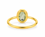 Load image into Gallery viewer, Prasiolite Oval Bezel Statement Ring