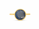 Load image into Gallery viewer, Blue Sapphire Oval Bezel Ring