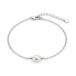 Load image into Gallery viewer, Pearl Glow Silver Bracelet