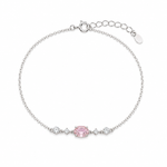 Load image into Gallery viewer, Blush Grace Silver Bracelet