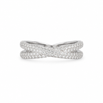 Load image into Gallery viewer, Criss Cross Spark Silver Ring