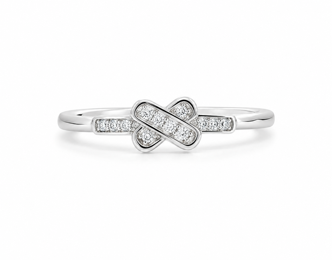 Infinity Sparkle Sterling Silver Ring