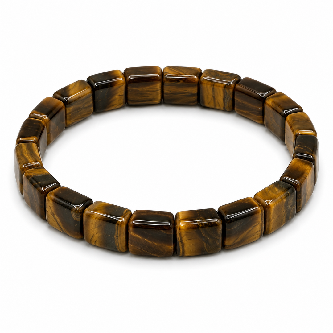 Tiger Eye Rectangle Bead Bracelet