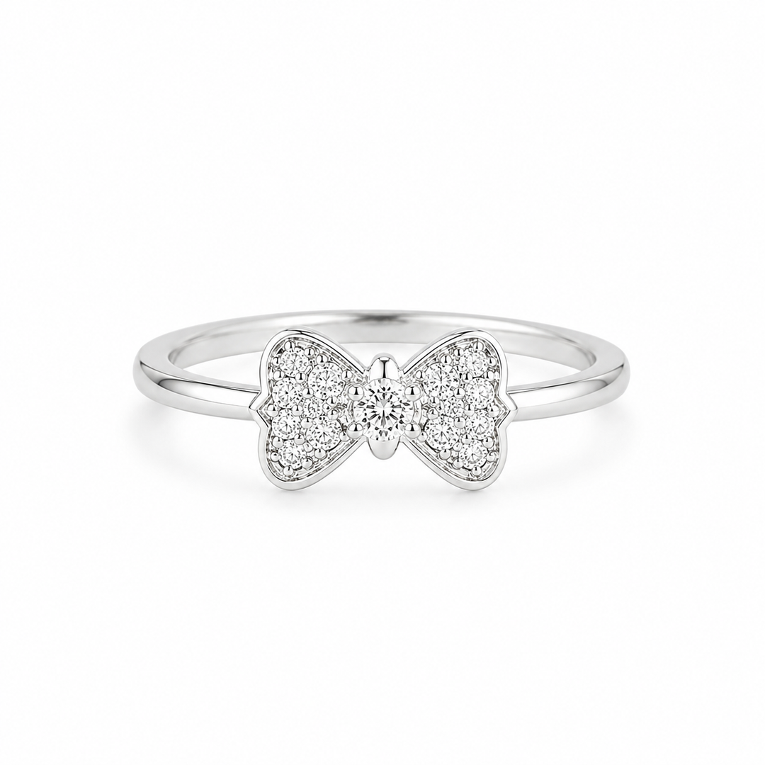 Butterfly Spark Silver Ring