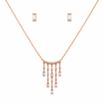 Load image into Gallery viewer, Rose Gold Cascading Tassel Sterling Silver Necklace
