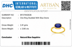 Load image into Gallery viewer, Blue Sapphire Oval Bezel Ring
