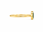 Load image into Gallery viewer, Golden Pear-Cut Emerald Solitaire Ring