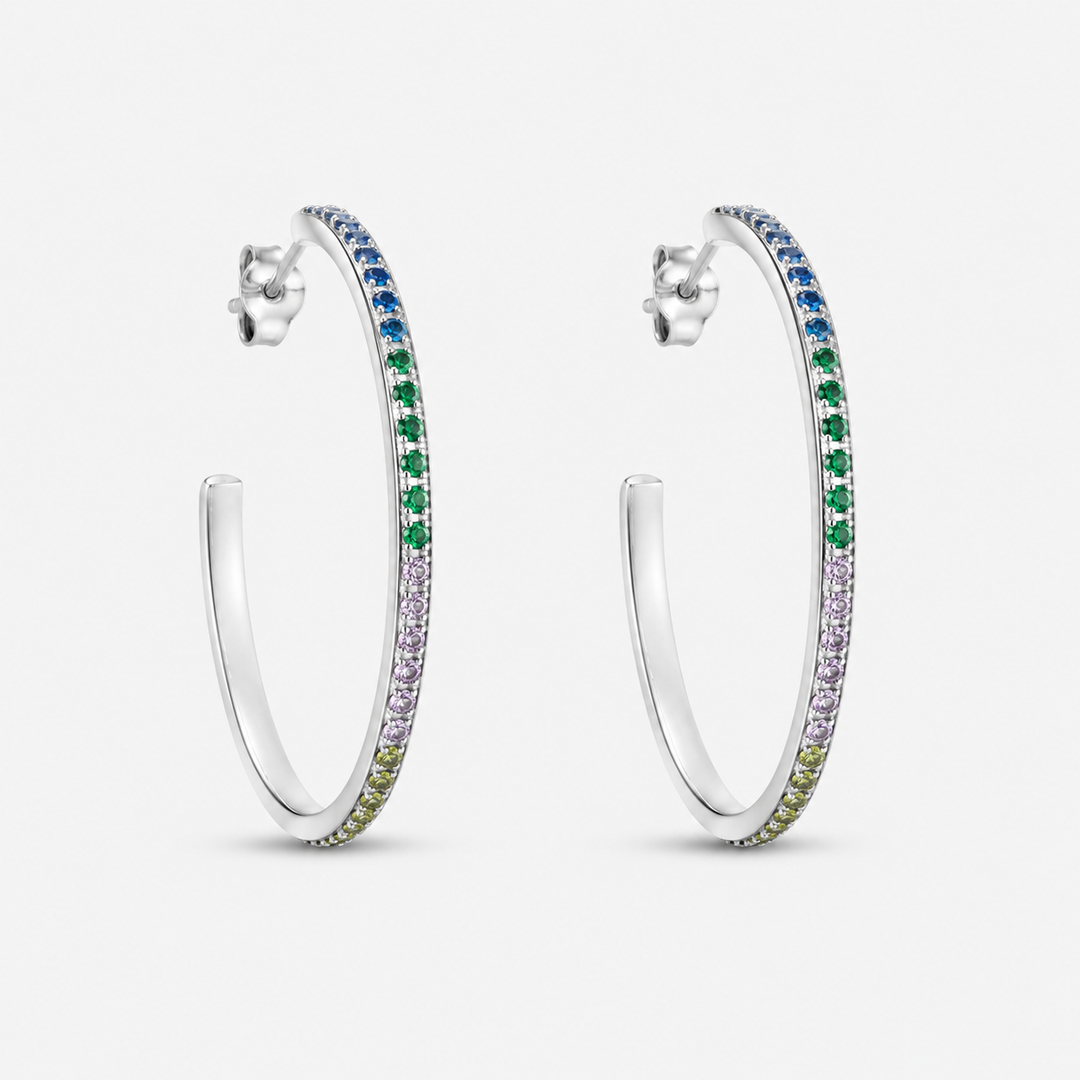 Rainbow Grace Hoop Earrings