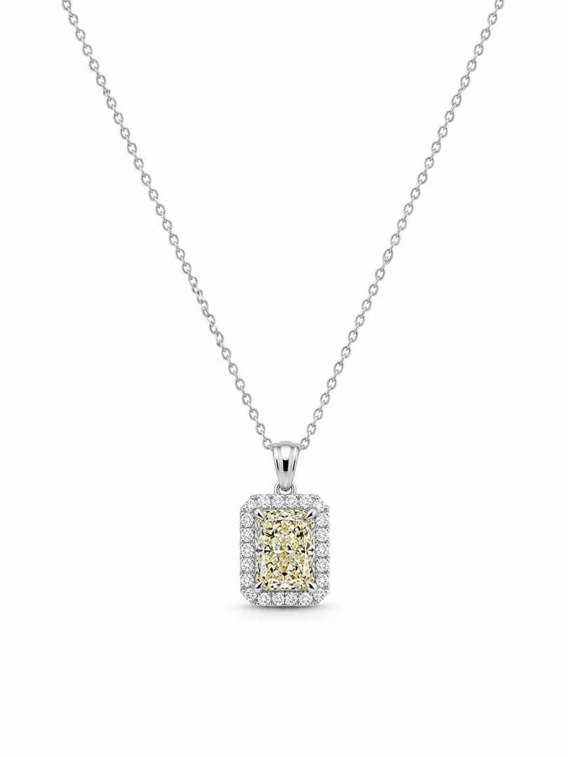 Yellow Radiance Halo Necklace