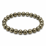 Load image into Gallery viewer, Pyrite Beaded Crystal Bracelet
