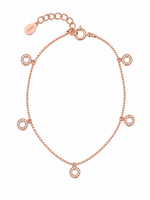 Load image into Gallery viewer, Rose Gold Halo Circle Charm Sterling Silver Bracelet