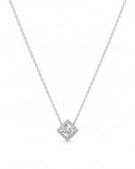 Load image into Gallery viewer, Diamond Frame Solitaire Necklace