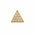 Load image into Gallery viewer, Geometric Triangle Gold-Plated Sterling Silver Nose Pin