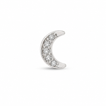 Load image into Gallery viewer, Celestial Crescent Moon Sterling Silver Nose Pin