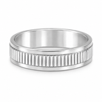 Load image into Gallery viewer, Ribbed Classic Silver Band Ring