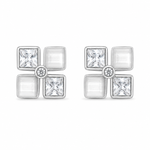 Load image into Gallery viewer, Geometric Floral Stud