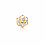 Load image into Gallery viewer, Floral Sparkle Gold-Plated Sterling Silver Nose Pin