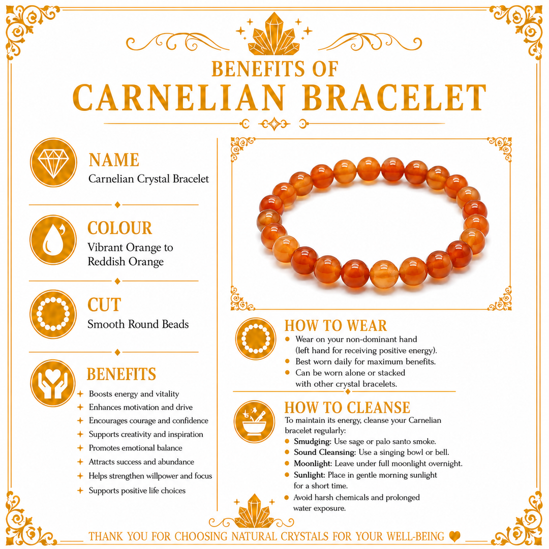 Carnelian Crystal Bracelet