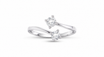 Load image into Gallery viewer, Modern Twin Solitaire Open Ring