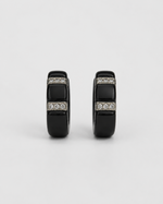 Load image into Gallery viewer, Midnight Luxe Hoop Earrings