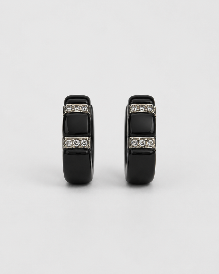Midnight Luxe Hoop Earrings