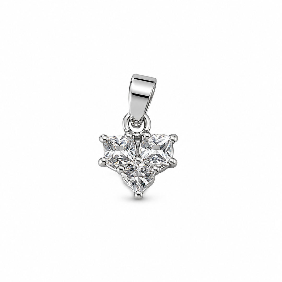 Trinity Princess Cut Zircon Pendant