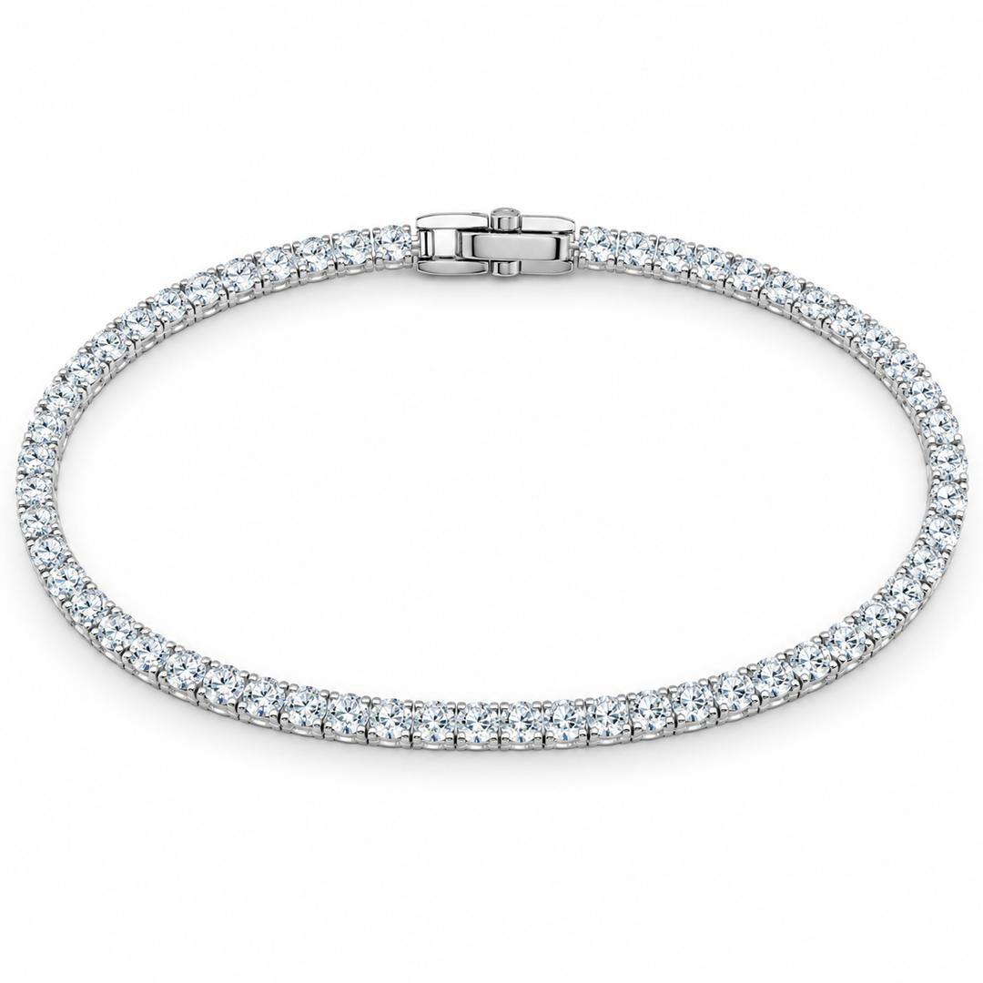 Luxury Tennis Zircon Sterling Silver Bracelet